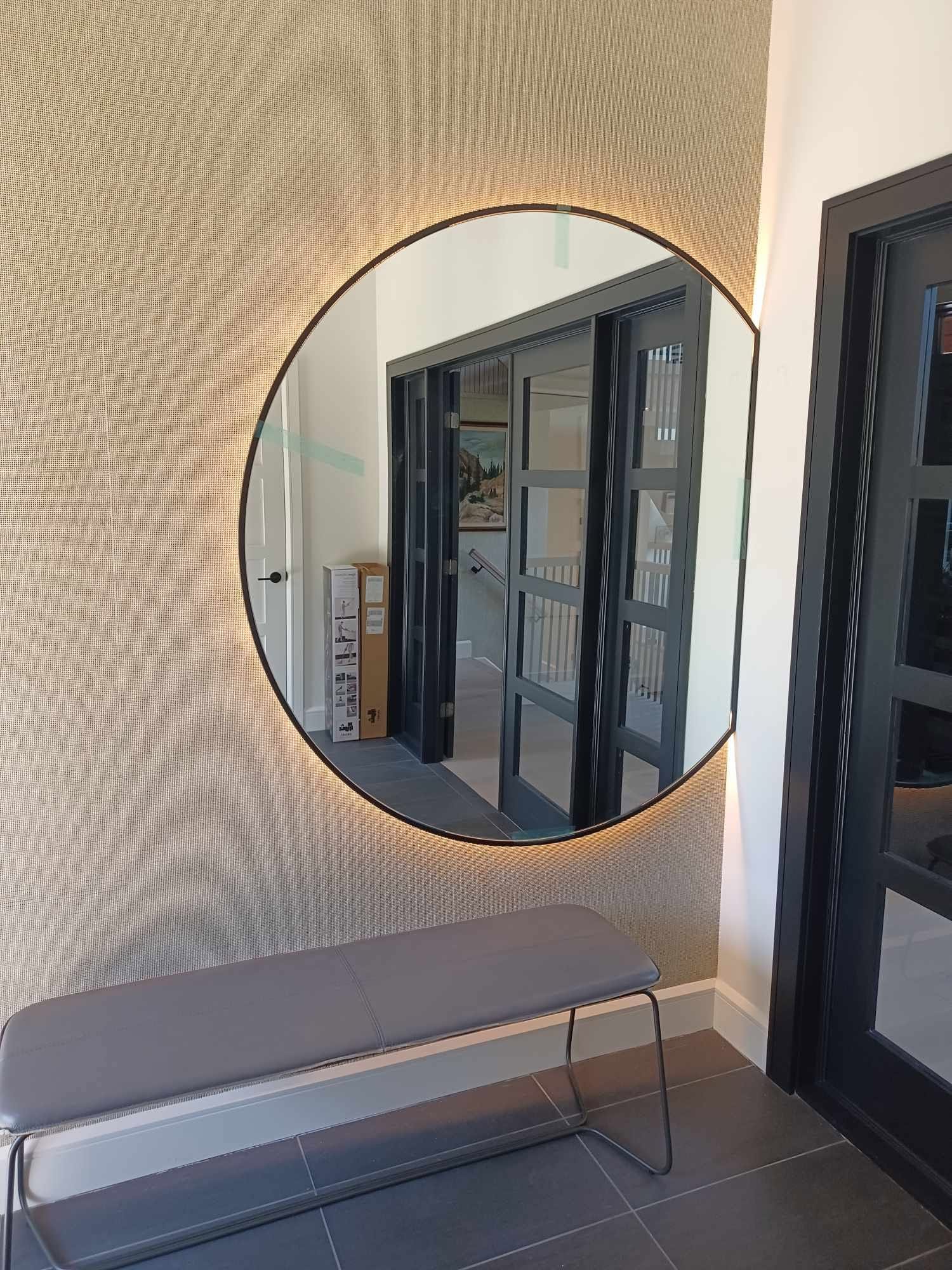 Miroir rond rétroéclairé